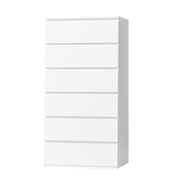 FOTOSOK 6 Drawer White Dresser for Stylish Storage