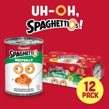 SpaghettiOs Meatballs Canned Pasta - 12 Pack