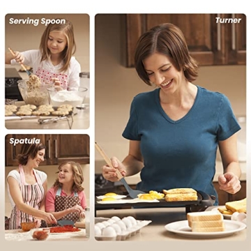 Kikcoin 23PCS Kitchen Utensils Set with Wood Handle