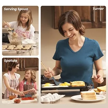 Kikcoin 23PCS Kitchen Utensils Set with Wood Handle