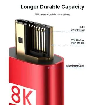 10K 8K HDMI Cable 2.1 2 Pack 6ft, JSAUX 48Gbps Ultra High Speed HDMI Cable Braided Cord, 4K@120Hz, 4K@144Hz, 8K@60Hz, HDCP 2.2&2.3, HDR 10, eARC,ARC Compatible with Dolby PS5 Monitor HDTV Soundbar-Red