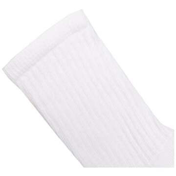 No nonsense Women's Ahh Said The Foot Cushioned Crew Sock, White - 9 Pair Pack