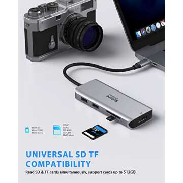 USB C Docking Station Dual Monitor, 9 in 1 USB C Triple Display Docking Station to Dual HDMI Adapter Displayport SD TF Card Reader 2USB 2.0, 1 USB 3.0, 100W PD for USB C Thunderbolt 3 Laptops