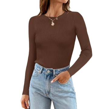 ZESICA Women's Long Sleeve Crewneck Shirts in Vibrant Colors – The Perfect Everyday Essential!