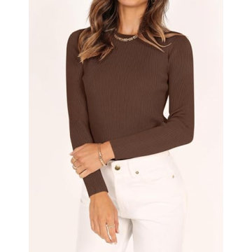 Chic ZESICA Long Sleeve Crewneck Knit Top for All Occasions