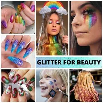 HTVRONT Fine Glitter for Crafts - 50g/1.76oz Rose Gold Glitter for Resin, 1/128''Portable Extra Fine Glitter for Nails, Tumblers, Ornaments, Candle, Cosmetic, Body, Slime Glitter Bulk Shaker Jar