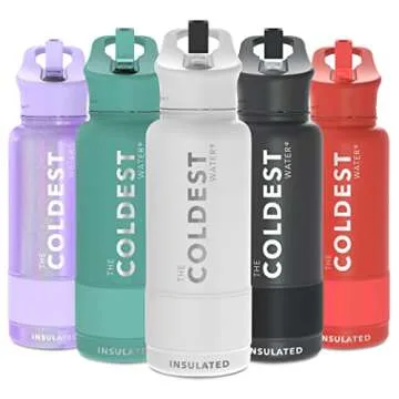 Coldest Sports Water Bottle with Straw Lid for Active Lifestyles