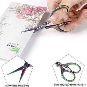 BIHRTC Mini Crafting Scissors - Sharp Stainless Steel Design