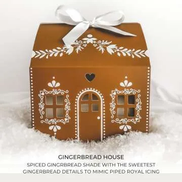 Karentology 20 Pcs Gingerbread House Shaped Gift Boxes for Treats, Desserts, Fancy Cookie, White Gable Bakery Packaging for Housewarming Holiday Christmas Valentines Halloween