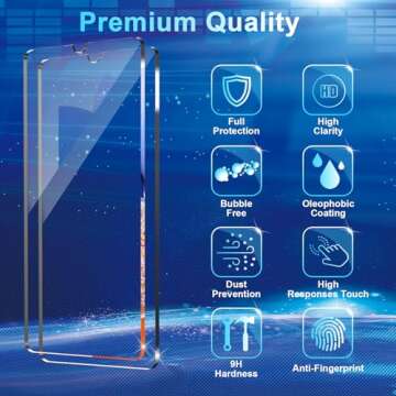 4+3 Pack Screen Protector Compatible with Galaxy A16, 4 Pack Tempered Glass with 3 Pack Camera Lens ...