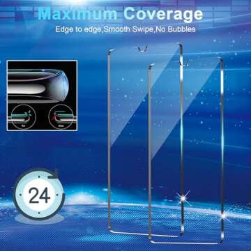 4+3 Pack Screen Protector Compatible with Galaxy A16, 4 Pack Tempered Glass with 3 Pack Camera Lens Protector, High Clarity, Anti-Shatter, Bubble Free