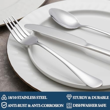 Premium 16-Piece Stainless Steel Fork Set - Dishwasher Safe