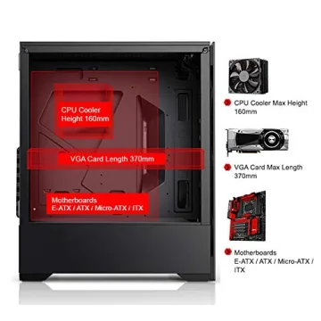 Bgears b-Voguish Gaming PC Case with Tempered Glass