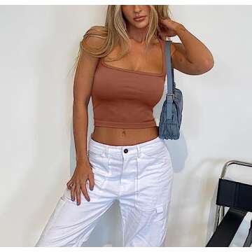 Stylish Meyeeka Women’s Sleeveless Cropped Tank Tops