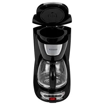 BLACK+DECKER 12-Cup Programmable Coffee Maker, DCM100B, Duralife Carafe, Easy-View Water Window, Removable Filter Basket
