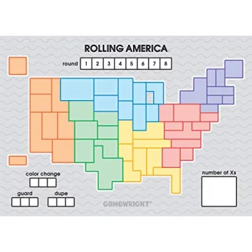 Gamewright Roll America Family Board Game Travel Fun