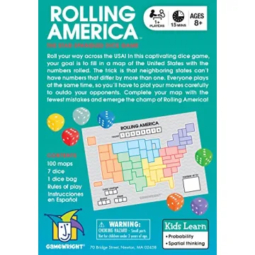 Gamewright Roll America Family Board Game Travel Fun