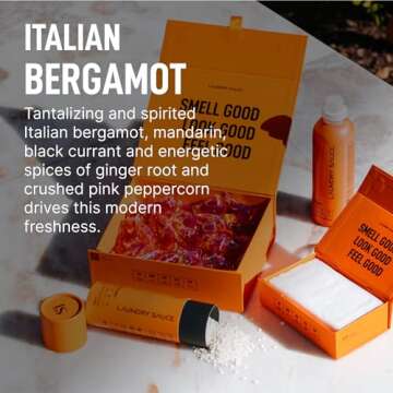 Laundry Sauce - Luxury Scented Laundry Detergent Pods & Scent Booster Bundle (Italian Bergamot), Nat...