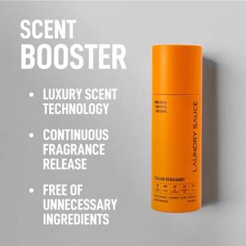 Laundry Sauce - Luxury Scented Laundry Detergent Pods & Scent Booster Bundle (Italian Bergamot), Natural Essential Oils, Easy-To-Use, Laundry Pods, Cruelty-Free, Paraben-Free, Dye-Free & HE Compatible