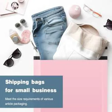 Famagic Poly Mailers, 200pc 12x15.5 Inch Shipping Bags, Chic Opaque Packaging Bags for Small Business, Tearproof Mailing Envelopes for Clothing Supplies, Self Seal Mailers Bags Light Pink