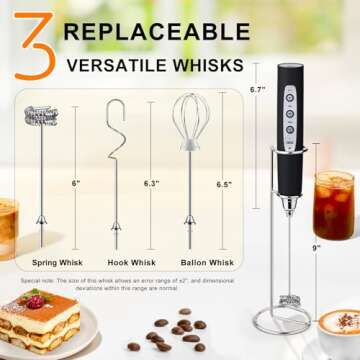 YUSWKO Rechargeable Handheld Milk Frother for Coffee