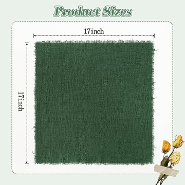 Kukinta Handmade Cotton Napkins Set of 12 for Events