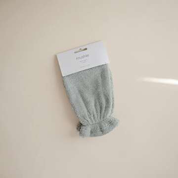 mushie Baby Bath Mitt | Organic Cotton | Pack of 2 (Moss)