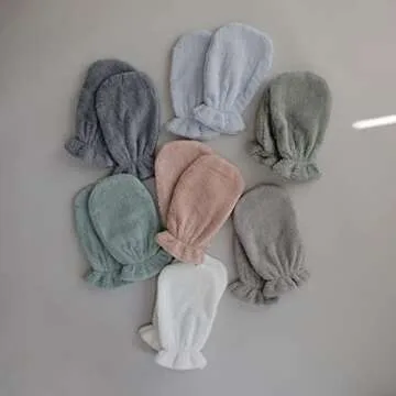 mushie Baby Bath Mitt | Organic Cotton | Pack of 2 (Moss)