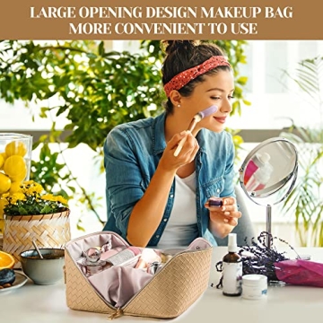 SFXULIX Travel Cosmetic Bag - Large Capacity Makeup Organizer