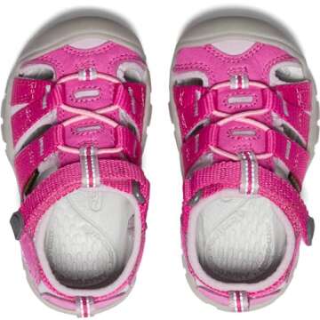 KEEN unisex child Seacamp 2 Cnx Closed Toe Sandal, Very Berry/Dawn Pink, 4 Big Kid US