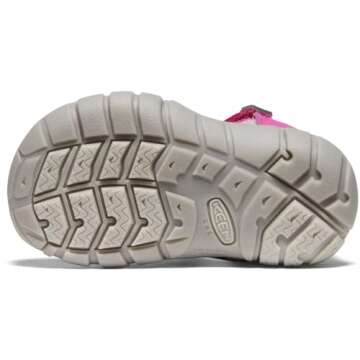 KEEN unisex child Seacamp 2 Cnx Closed Toe Sandal, Very Berry/Dawn Pink, 4 Big Kid US