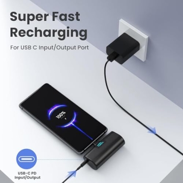 Compact 5200mAh Portable Charger with Fast PD Charging