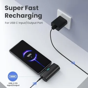 Compact 5200mAh Portable Charger with Fast PD Charging
