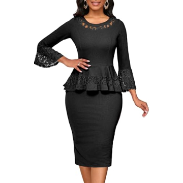 Elegant Long Sleeve Pencil Dress for Work & Events