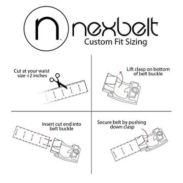 Nexbelt Tactical Ratchet EDC Supreme Appendix Gun Belt - OWB or IWB Gun Belt for Men with up to 50" Waist - Black