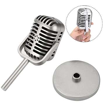 Retro Microphone Prop for Parties and Decorations