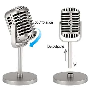 Retro Microphone Prop for Parties and Decorations