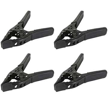 Lot of 4-6" Inch Spring Clamp Large Super Heavy Duty Spring Metal All Black - 2.5 inch Jaw opening