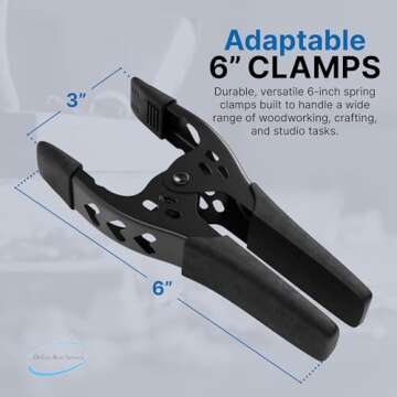 Heavy Duty 6-Inch Spring Clamp Set for Woodworking