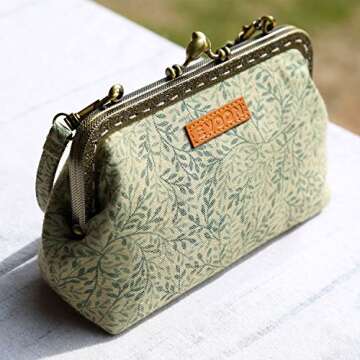 evoon Womens Cosmetic Pouch Bag Clutch Purses for Ladies, Essential Oil Carrying Cases Box for doTERR Youg Living Oils 5ml 10ml 15ml Bottles