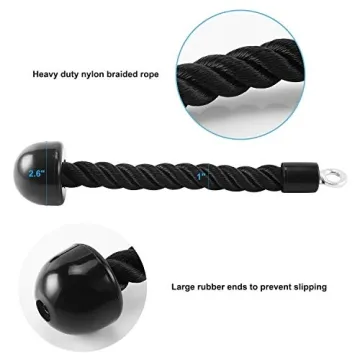 HYVAWO Single Grip Tricep Rope for Cable Machines