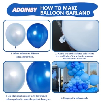Blue Balloon Arch Kit, Perfect for Parties and Celebrations