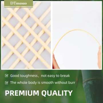 DTmasao 200PCS 6 inch Bamboo Skewers for wooden sticks， BBQ，Appetiser，Fruit，Cocktail，Kabob，Chocolate Fountain，Grilling，Kitchen，crafting and Party. Φ=3mm, More Size Choices 6"/8"/10"/12"/36"