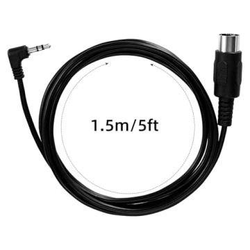 BTFO 2pcs Type A 3.5mm TRS to Male 5-Pin DIN MIDI Cable Adapter