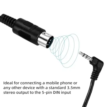 BTFO TRS to 5-Pin DIN MIDI Cable Adapter 2pcs 1.5m