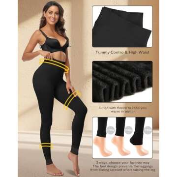 Fleece Lined Winter Tights Women - Cozy & Stylish Thermal Leggings