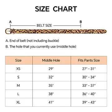 JIEDE Womens Leopard Print Belt Animal Print Belt for Women Leather Waist Belt Zebra Belts for Jeans/dress(Leopard Width-28mm, XS - Fits Waist 27''-31'')