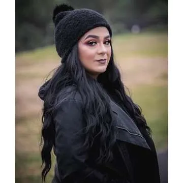 Netgo Black Wigs, Long Black Wig with Bangs, Kinky Curly Wavy Hair Wigs for Women, Heat Resistant Synthetic Daily Party Cosplay Wigs