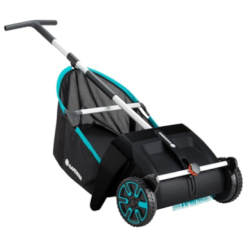 GARDENA Lawn Leaf Sweeper Large Capacity Easy Push 5-Year Warranty