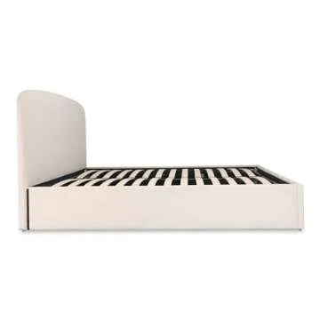 Moe's Home Collection Joan Queen Storage Bed in Cream White